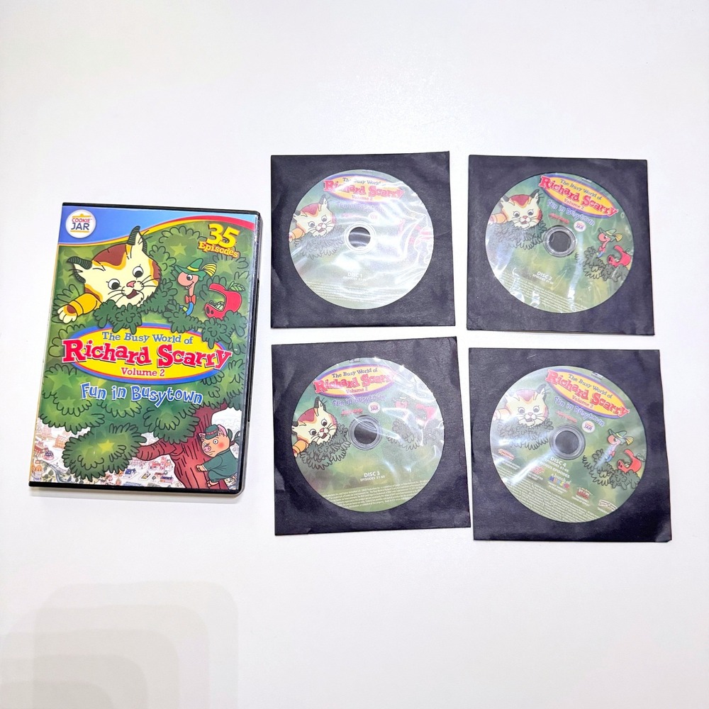 Cookie Jar Richard Scarry Volume 2 DVD Set Multi Fun in Busytown 35 Episodes